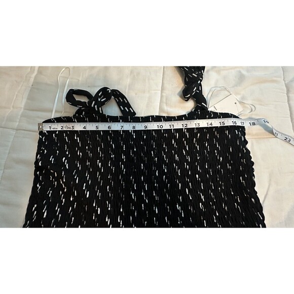 JUNIOR'S Black & White Smocked Wide Leg Jumpsuit SIZE JUNIORS XXL NWT - Picture 4 of 6